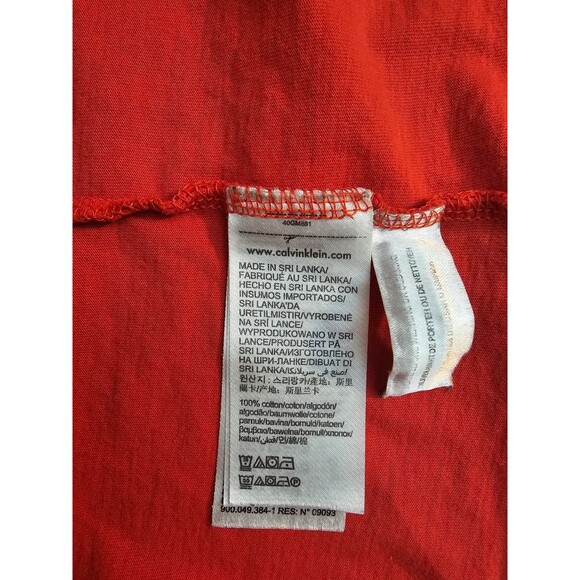 Calvin Klein Jeans Men’s Red T-Shirt XS Logo Graphic Cotton Short Sleeve - Picture 8 of 12